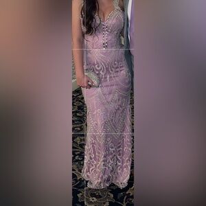 Lavender Beaded Gown